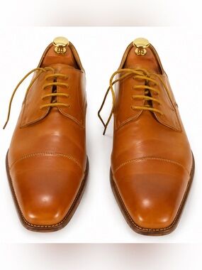 Metro Charm Classic Brown Leather Oxfords